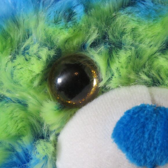 Plush Sitting Bear Green Blue 10” Multicolor Soft Stuffed Toy Animal Plushie - Picture 7 of 16